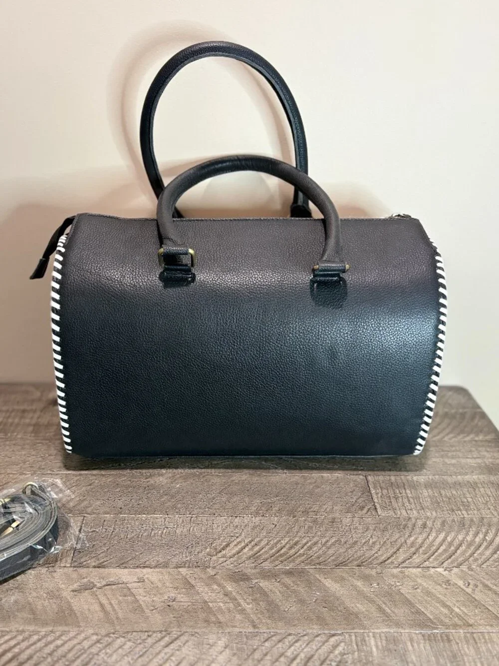 Hand Painted Tooled Leather Large Satchel Barrel Bag Cowhide Leather